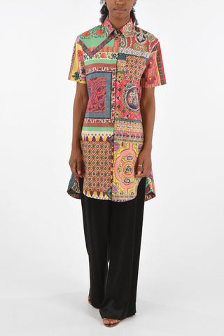 Printed oversized blouse