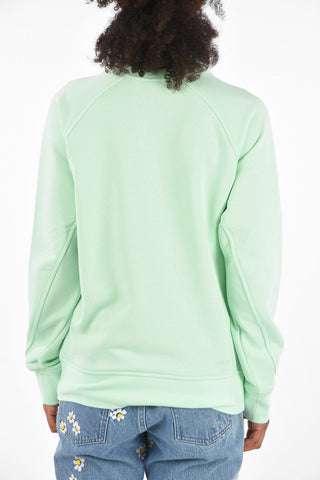 Embroidered Blouson Fit Raglan Fit Crew-neck Sweatshirt