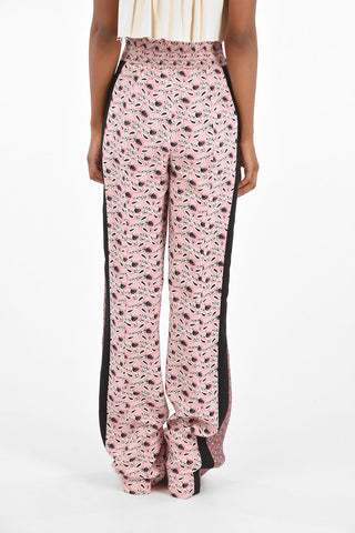Printed drawstring waist palazzo  pants