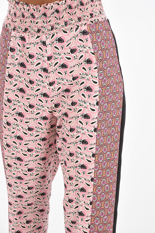 Printed drawstring waist palazzo  pants