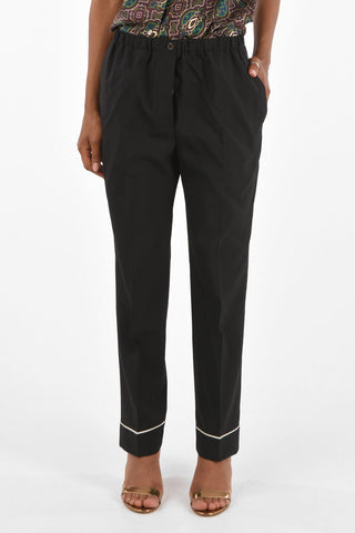 Mid-rise waist drawstring waist pants