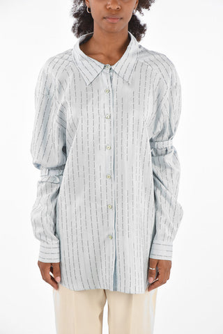 All over logo silk Oversized blouse
