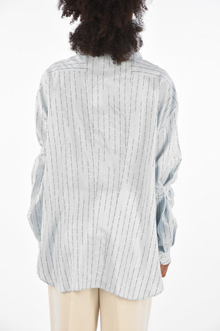 All over logo silk Oversized blouse