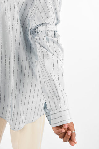 All over logo silk Oversized blouse