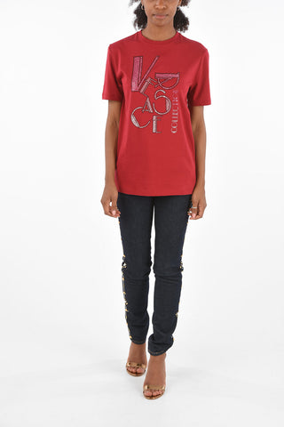 COLLECTION rhinestone embellished t-shirt