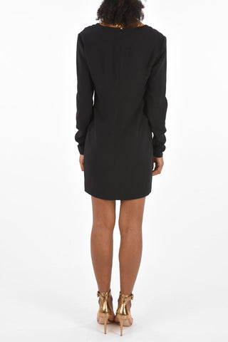 v-neck mini dress