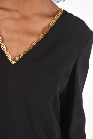 v-neck mini dress