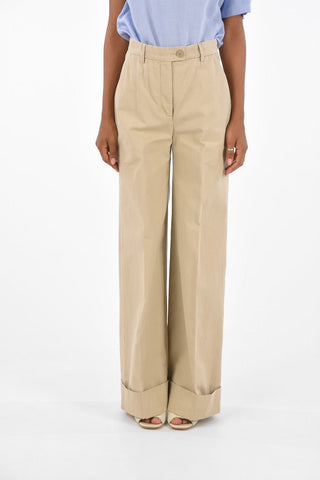 cuffed hem palazzo pants