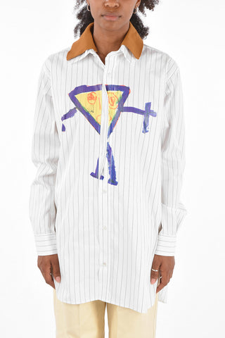 camicia Oversized chalk stripe