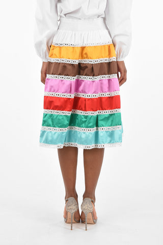 silk below knee  gipsy skirt