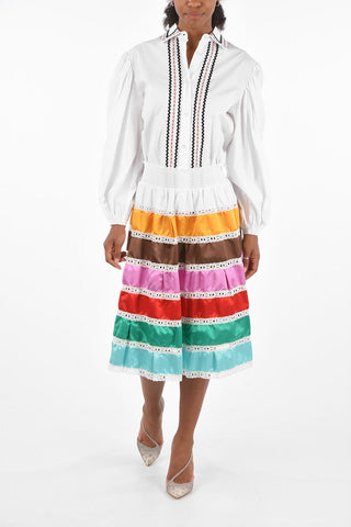 silk below knee  gipsy skirt