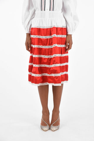 silk below knee  gipsy skirt