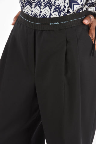 Elastic Wasit Band High-Waist Palazzo Pants