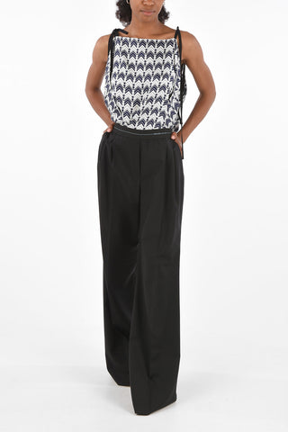 Elastic Wasit Band High-Waist Palazzo Pants