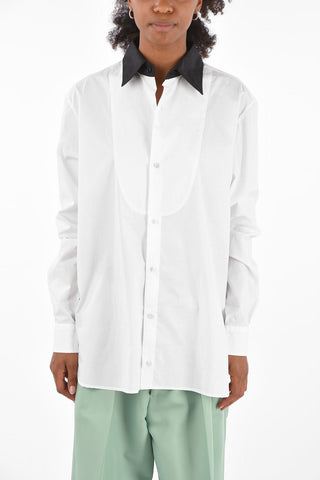 popeline Oversized tuxedo shirt