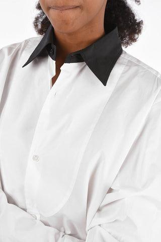 popeline Oversized tuxedo shirt