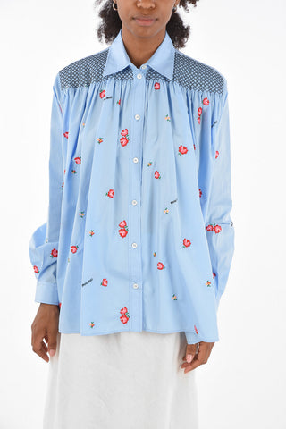 Embroiderd floral Oversized blouse