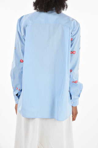 Embroiderd floral Oversized blouse