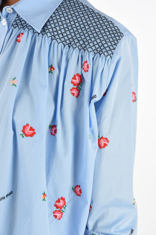 Embroiderd floral Oversized blouse