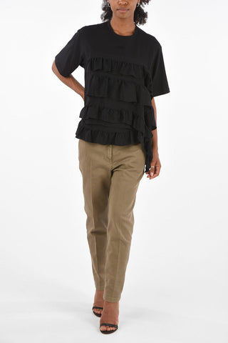 Mid-rise waist straight pants