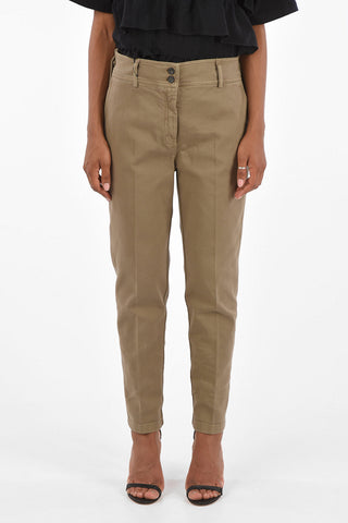 Mid-rise waist straight pants