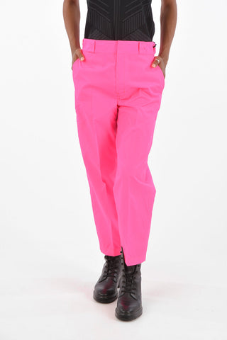 Wide Mid-rise waist Fluo pants