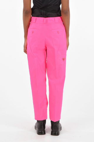 Wide Mid-rise waist Fluo pants