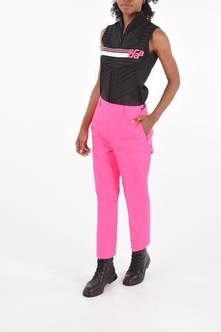 Wide Mid-rise waist Fluo pants