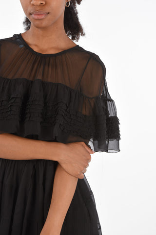 silk below knee  dress