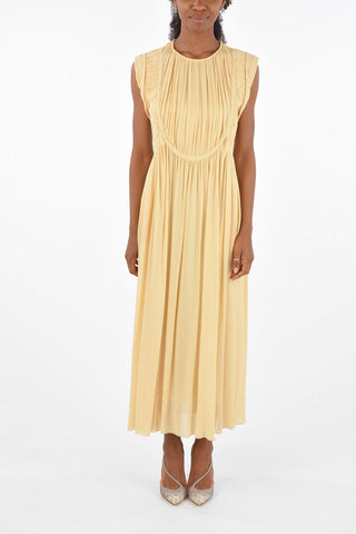 maxi empire dress with pleates