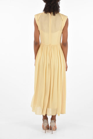 maxi empire dress with pleates