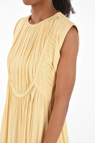 maxi empire dress with pleates
