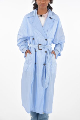 Trench doppiopetto in nylon