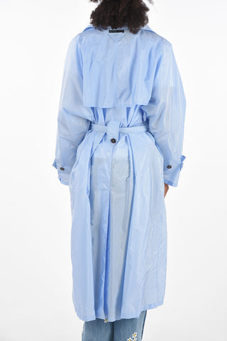 Trench doppiopetto in nylon