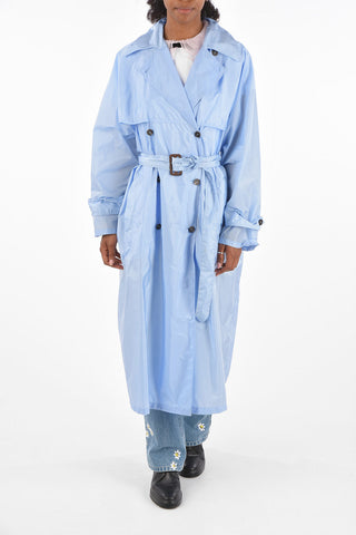 Trench doppiopetto in nylon