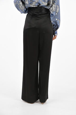 satin Wide high-rise waist pants