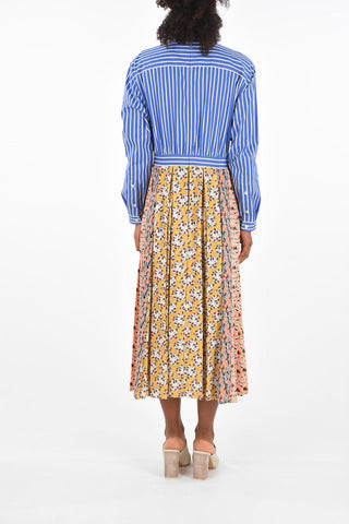 Printed Accordin midi shirtdress