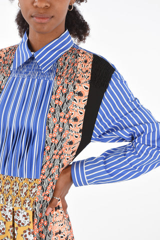 Printed Accordin midi shirtdress