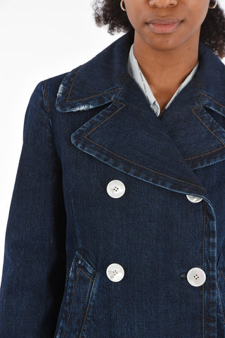 giacca doppio petto denim uno spacco  