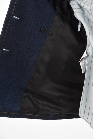 giacca doppio petto denim uno spacco  