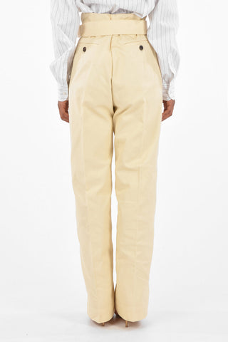 high-rise waist palazzo pants with Belt