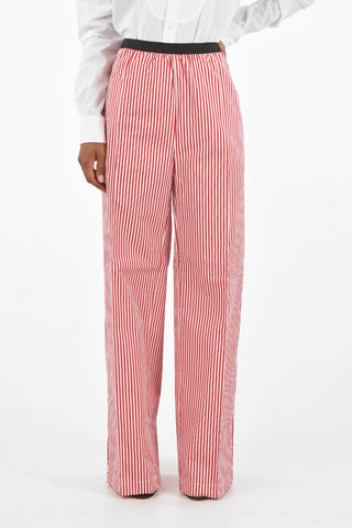 pantalone palazzo awning striped a vita alta