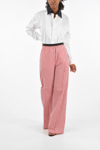 pantalone palazzo awning striped a vita alta