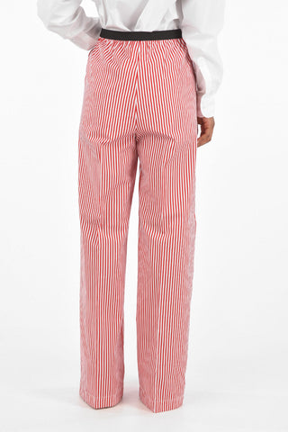 pantalone palazzo awning striped a vita alta