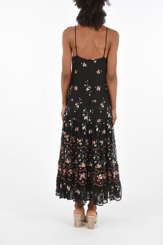 embroidered floral maxi sun dress