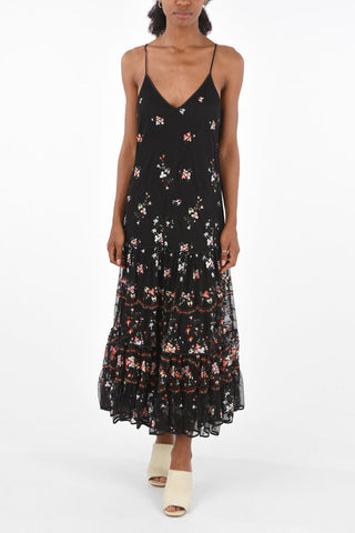 embroidered floral maxi sun dress