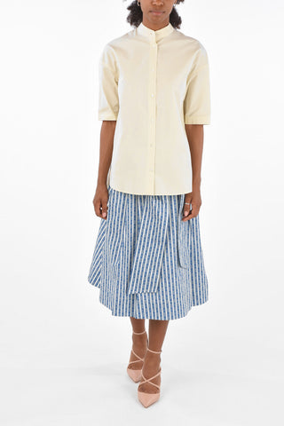 Printed a-line skirt with belt