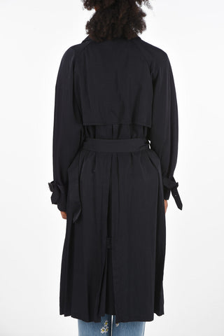 Double breated balmacaan coat with belt