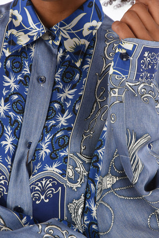 paisley silk Oversised blouse