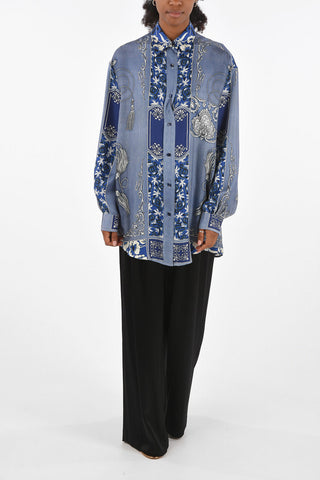 paisley silk Oversised blouse